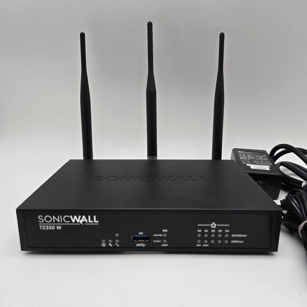 SonicWALL TZ350 Firewall Network Appliance (APL28-0B5) w/ Adapter